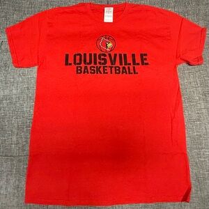 Gildan Red Louisville Basketball Tee